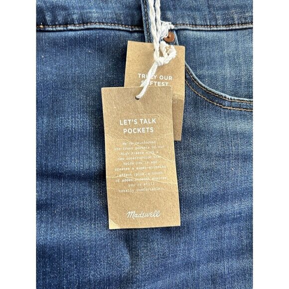 MADEWELL Women's Curvy High Rise Skinny Jeans Plus 37 PETITE Medium Wash NWT - Picture 3 of 10